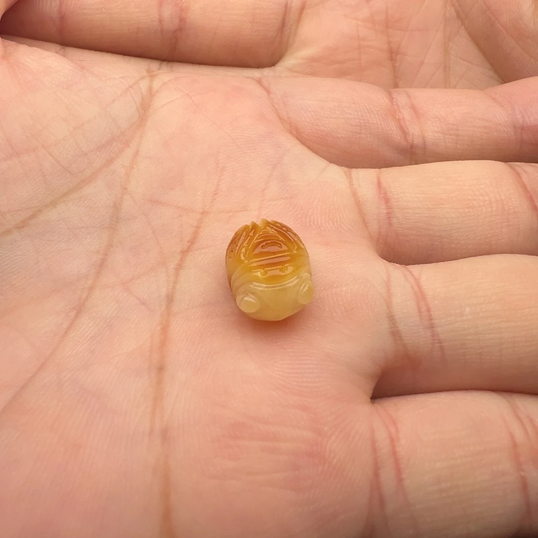 蜜蜡未镶嵌颈饰金蝉提溜（打孔不退换）
