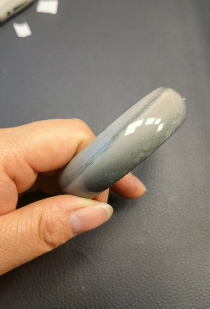 四川天然原石手工手镯（青花纹）