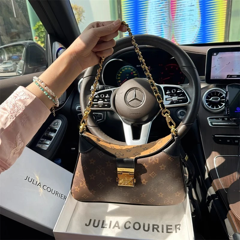 Julia Courier女包复古印花腋下包女2025新款超火链条手提斜挎包