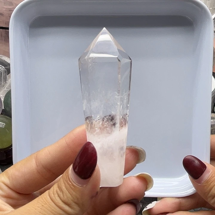 水晶珠宝半成品未镶嵌29白水晶权杖长7.4宽2.4