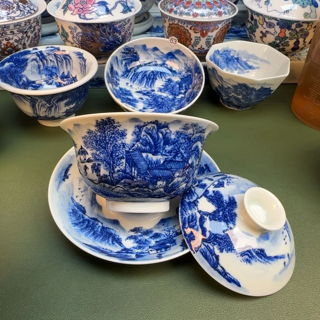 纯手工纯手绘茶具石头64