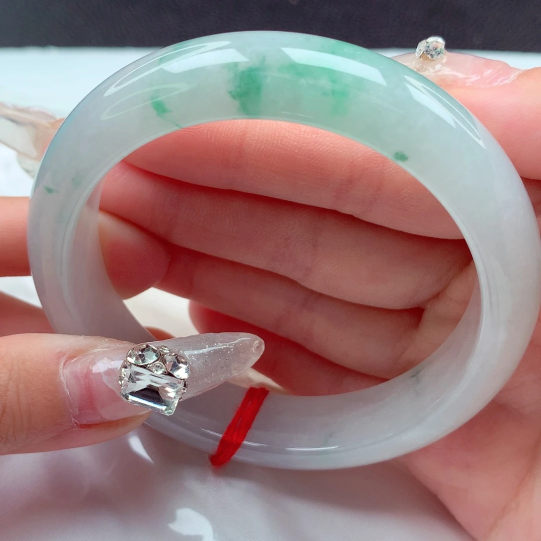 翡翠手镯未镶嵌天然缅甸翡翠A货手镯 47号