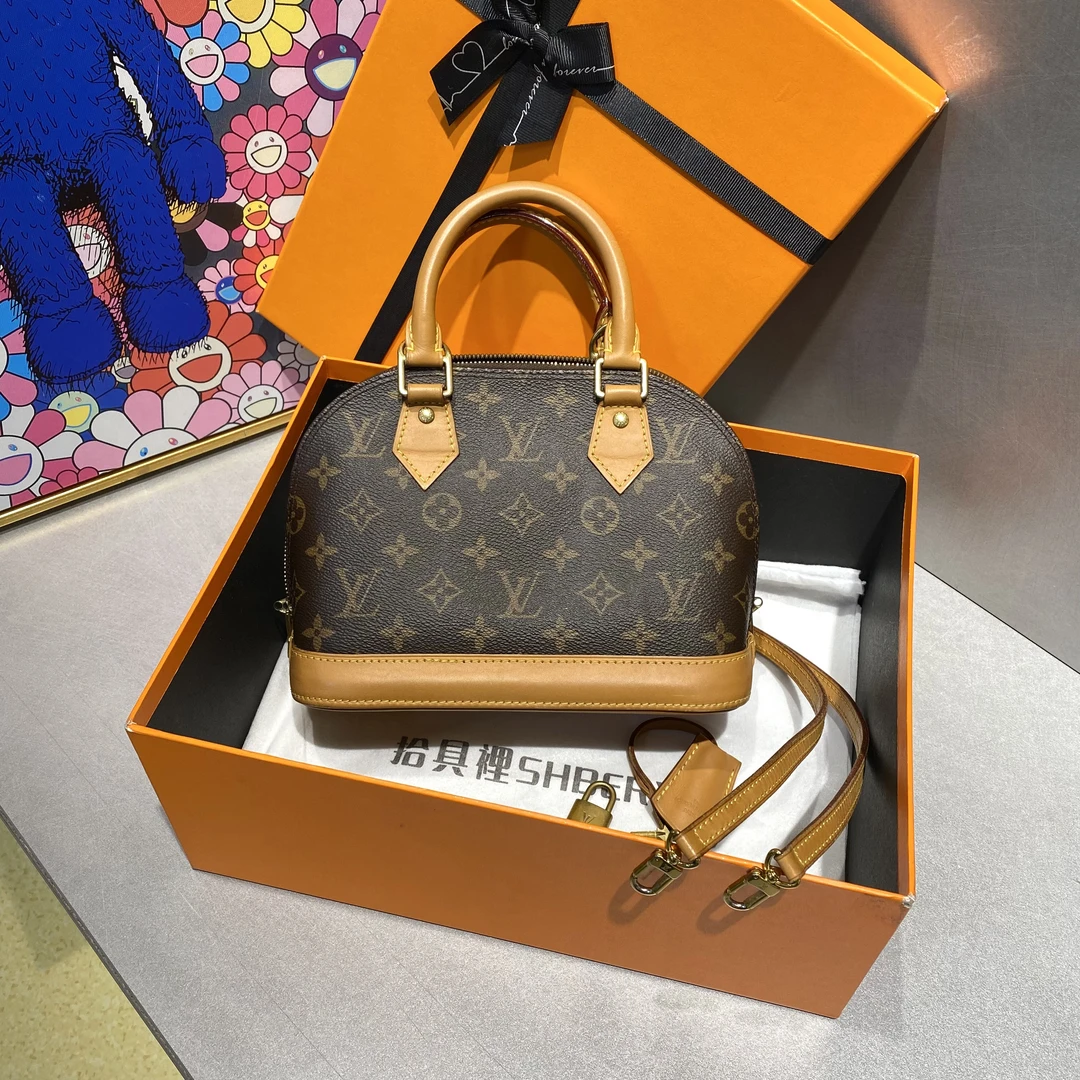 95新 LouisVuitton/路易威登 LV   经典老花贝壳BB 单肩斜跨包