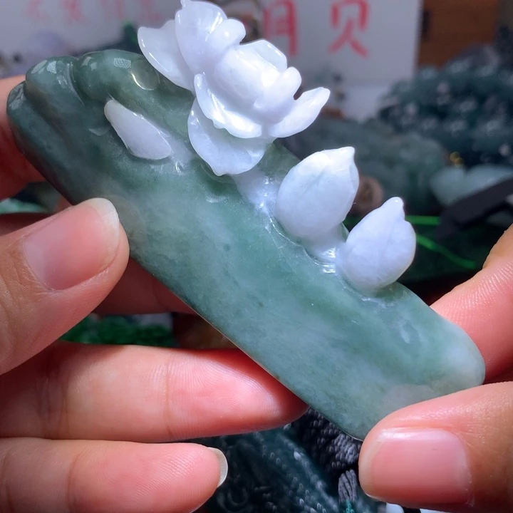 翡翠项链未镶嵌保真天然A货翡翠