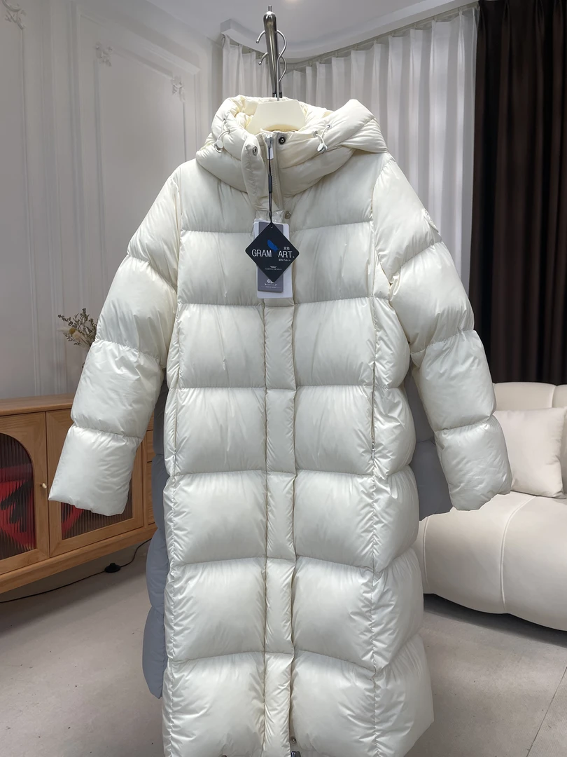 【忠叔反季鹅绒】【东丽面料高货】长款加厚保暖90鹅绒羽绒服冬季