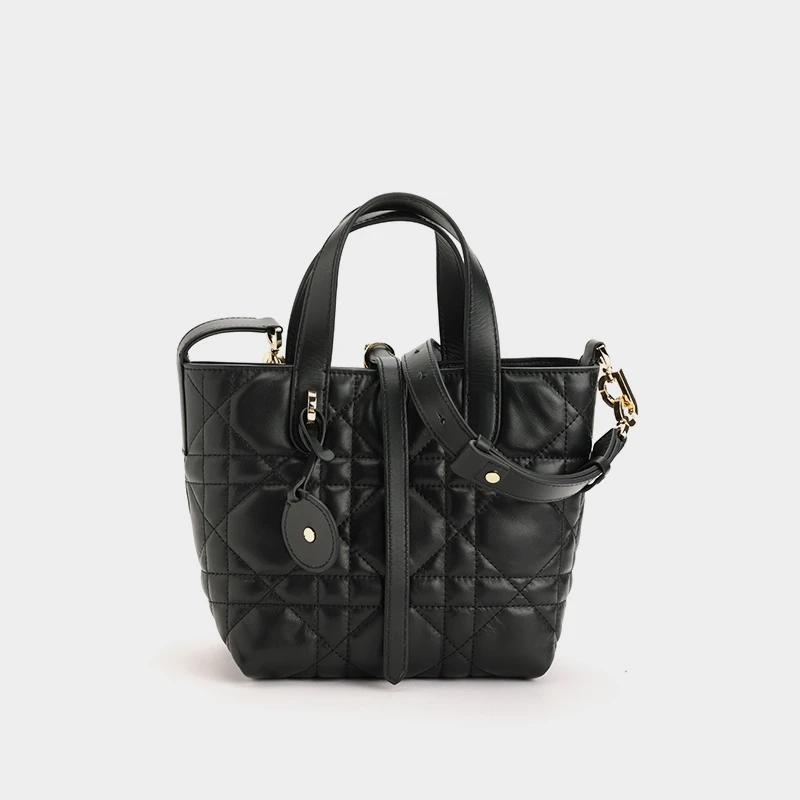 TUSCAN'S新款气质百搭高级感真皮经典小菜篮子包女手提包斜挎包