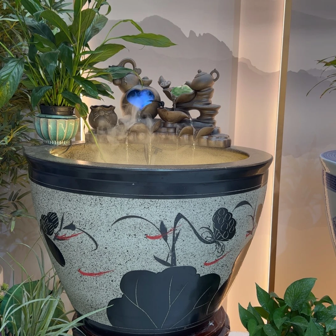 陶瓷景德镇陶瓷流水摆件