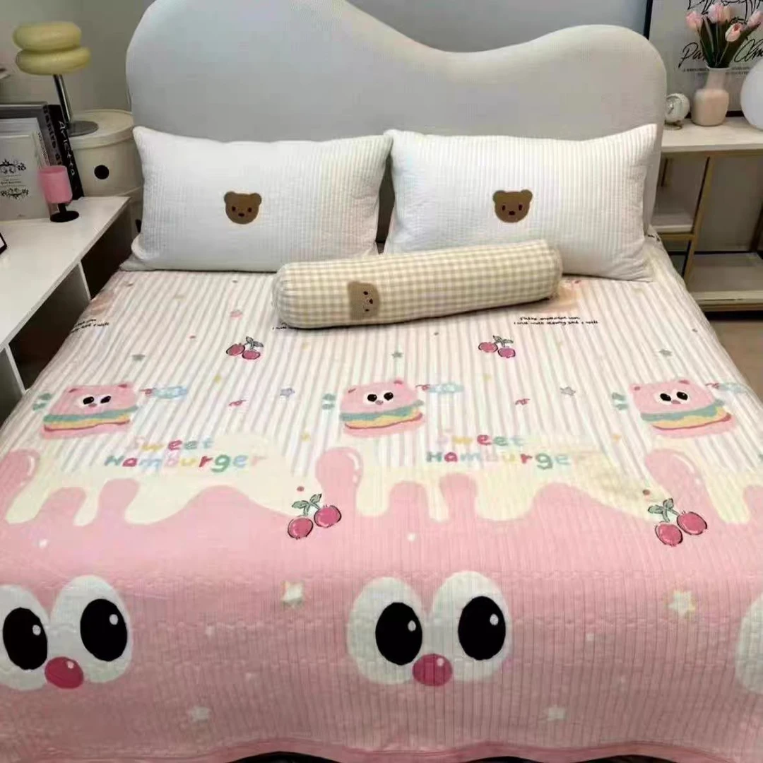 3米大尺寸大炕拼接床牛奶绒宝宝绒绗缝床盖