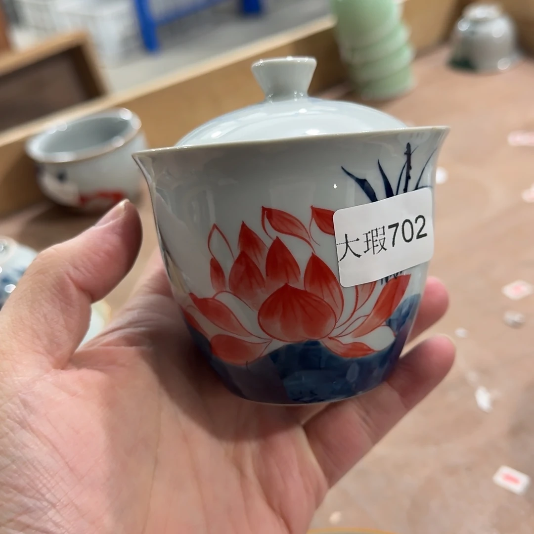 釉下彩纯手绘微瑕