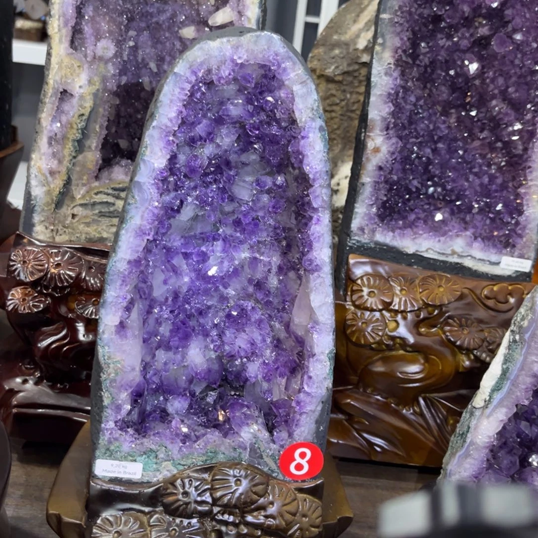 紫晶未镶嵌摆件水晶