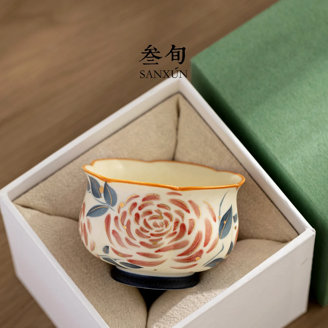 叁旬高颜值茶杯主人杯单个陶瓷品茗杯送礼女士专用杯子小众设计感