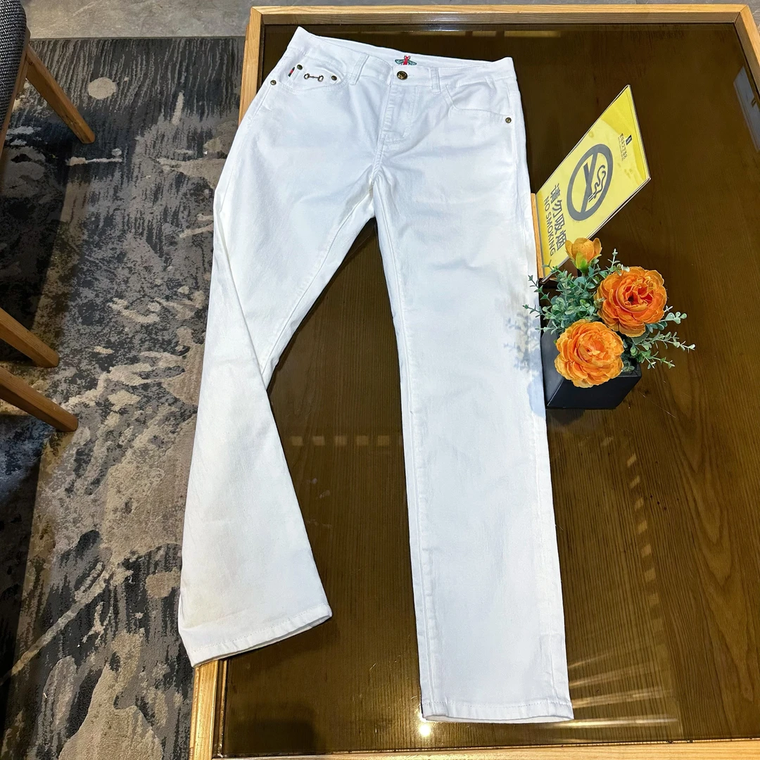 2025春夏季新款高品质百搭休闲百搭纯色时尚直筒小脚男士牛仔裤