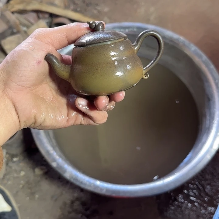 吉***亮茶壶紫砂坭兴陶龙窑柴烧