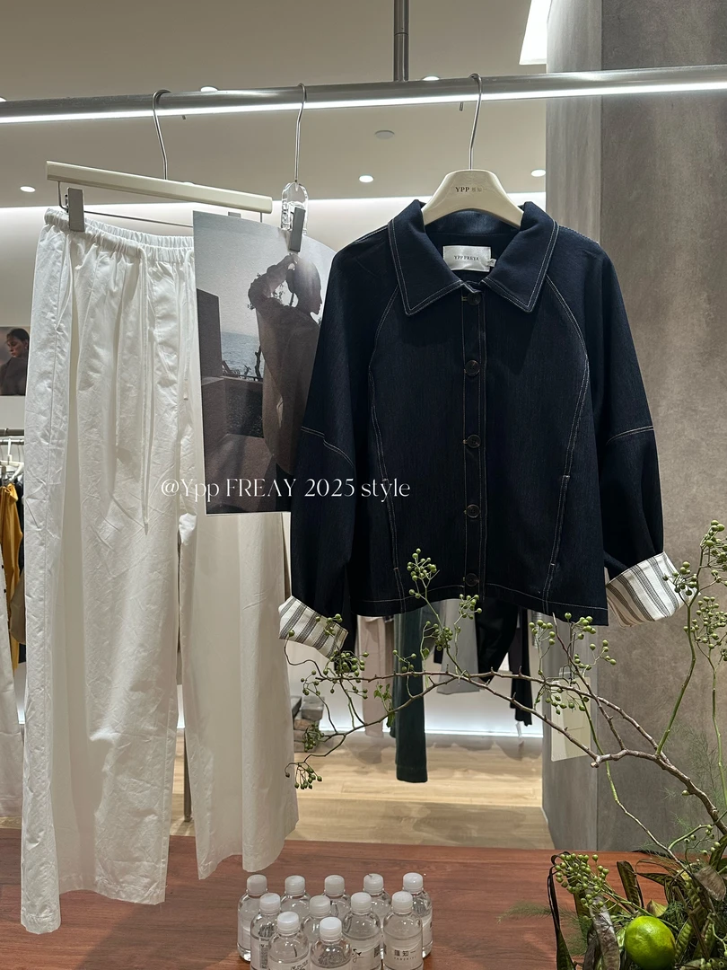 YPP！【格调满分】牛仔系列~新款秋季外套 简约通勤明线牛仔外套