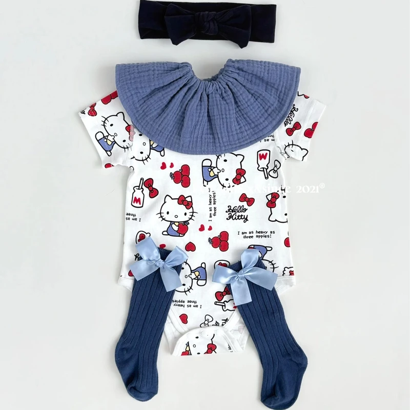 【限定配色】Hellokitty酱 | 男女宝a类无骨纯棉Kitty套装包屁衣