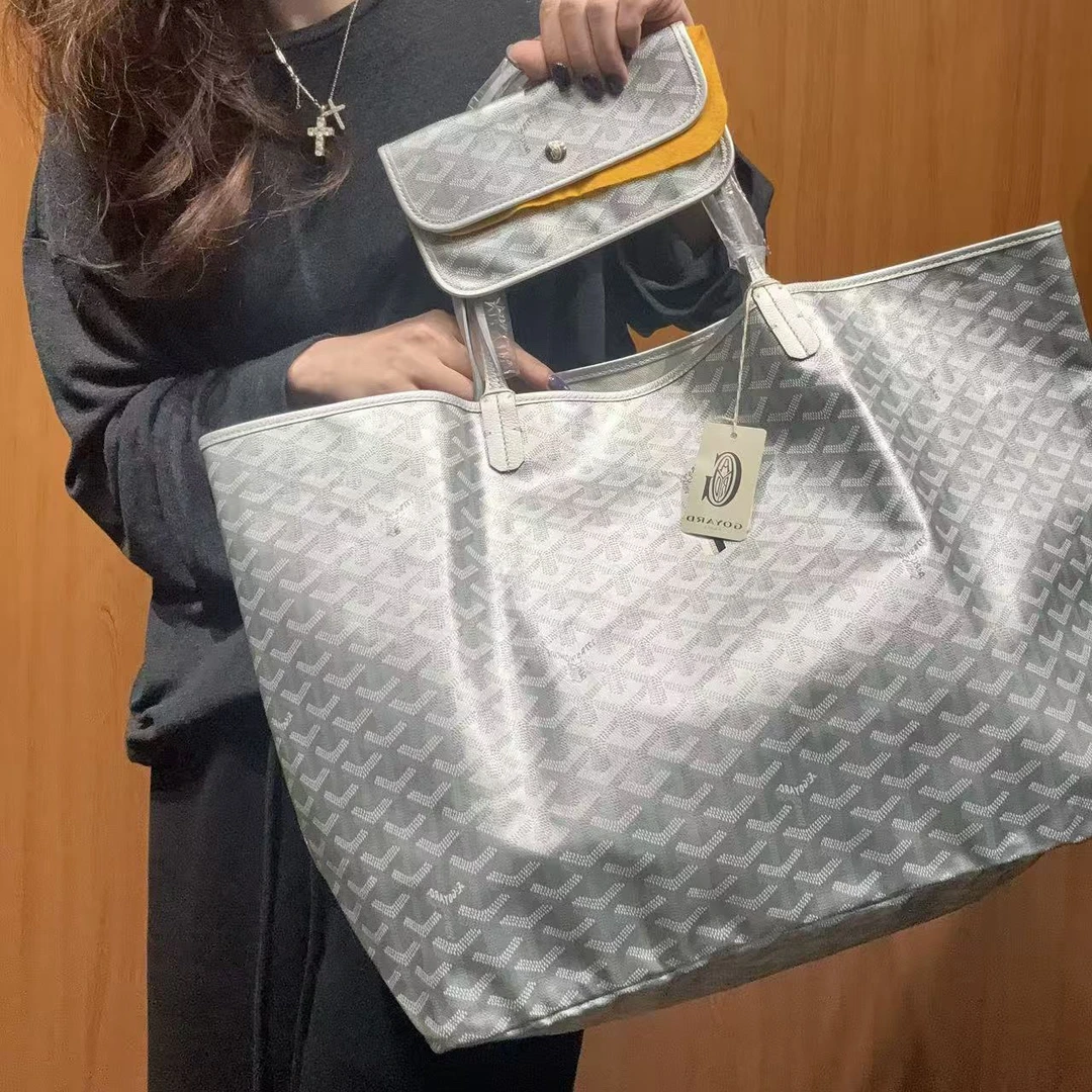95新 Goyard 【蕾】 45 09149 银色托特包