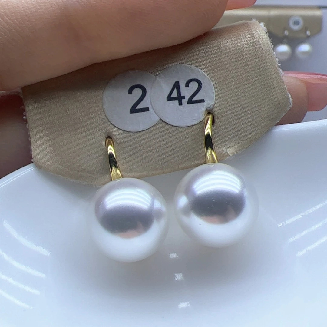 银S925镶嵌淡水珍珠耳饰