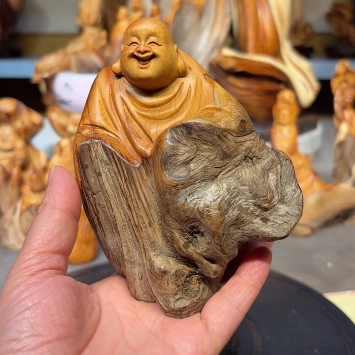 柏木太行崖柏弥勒佛