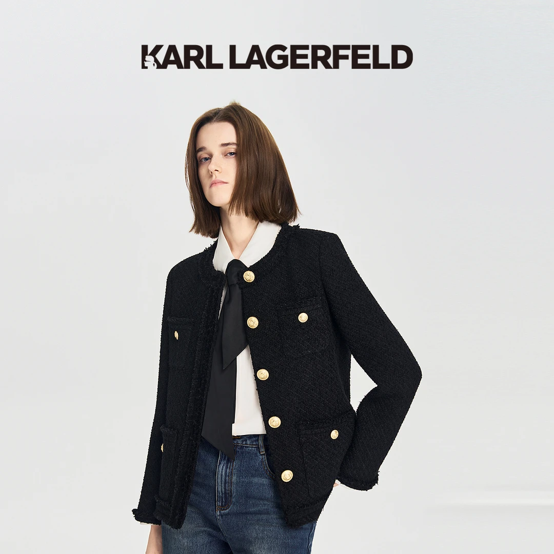 KARL LAGERFELD卡尔拉格斐2025秋季新款短外套老佛爷M27E1523