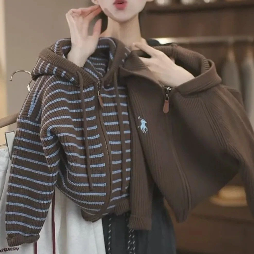 YeeHoO英氏【断码】男女童秋冬新款毛衣外套宽松韩版针织开衫儿童中