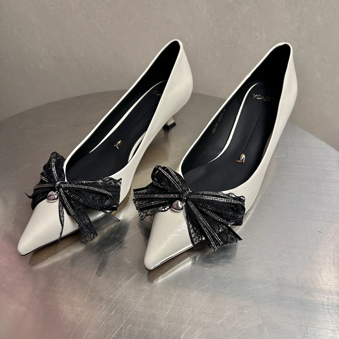 【素素家】2025春夏新款韩版单鞋法式时尚小香风浅口跟鞋气质百搭