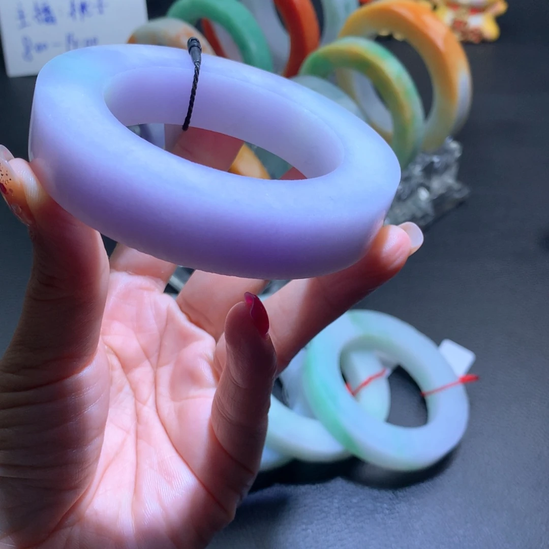 未镶嵌宽版紫罗兰定制翡翠