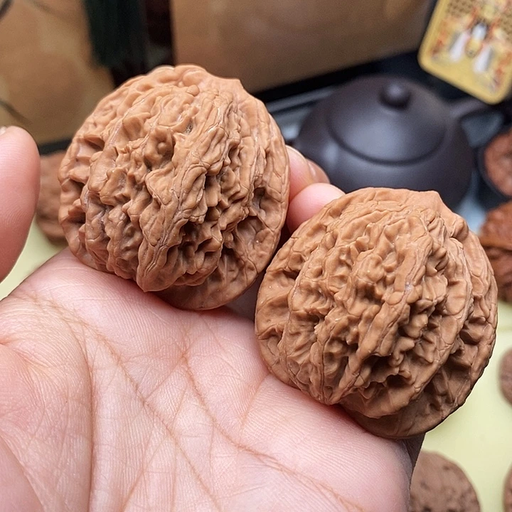 吊坠文玩核桃42虎头