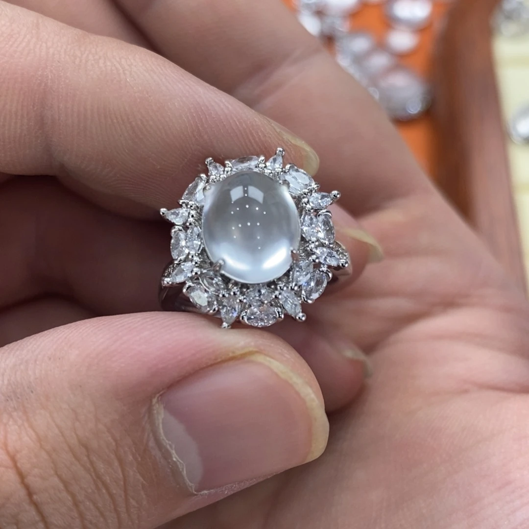 石英质玉吊坠(赠链)银S925镶嵌