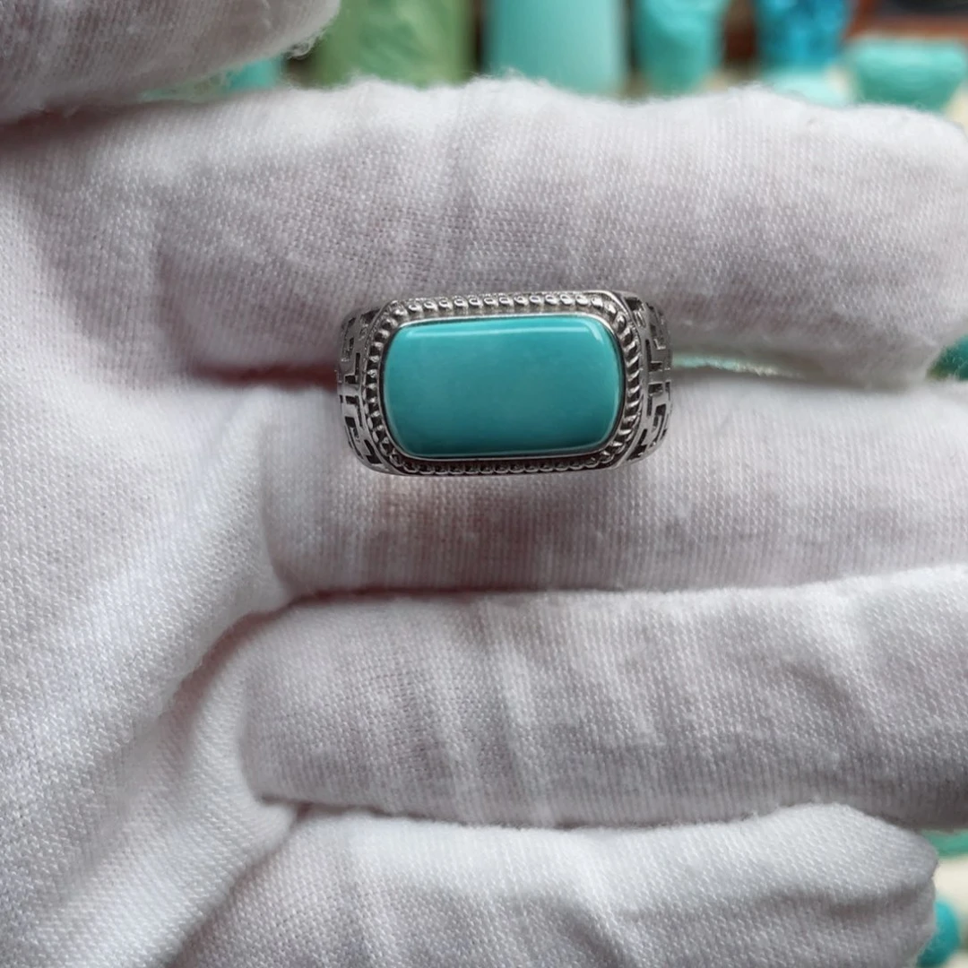 银S925镶嵌绿松石珠宝奇石