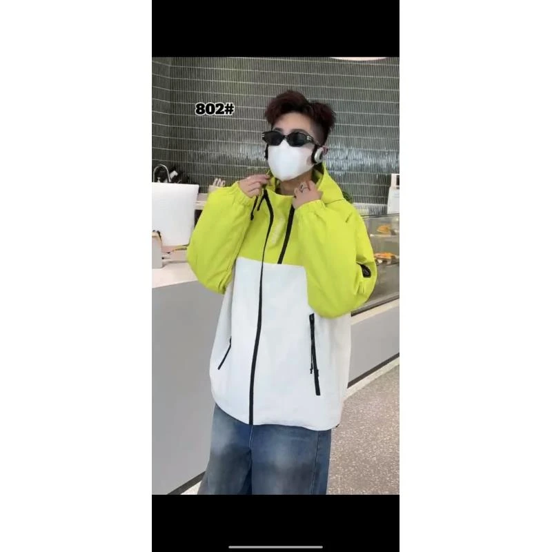 802-休闲宽松男士百搭潮流立领宽松户外时尚韩版春秋夹克