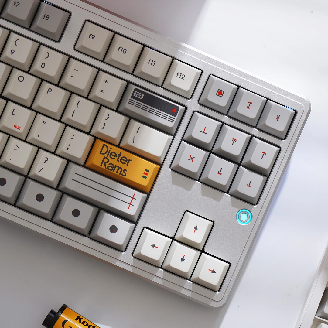 FBB原创键帽博朗极简风T52 Gray热升华PBT兼容40客制化浅灰细字符
