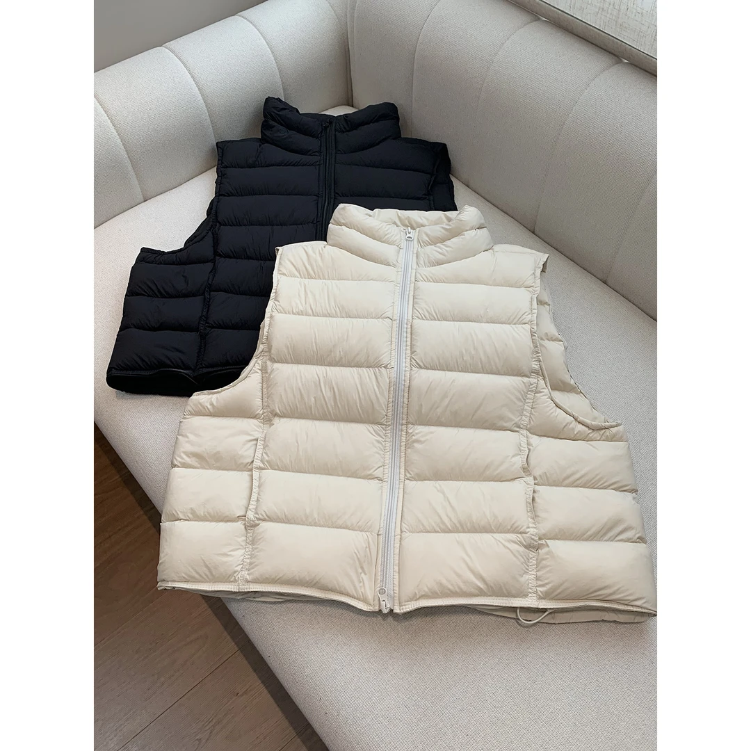 90g“刚需马甲”90羽绒马甲排骨款立领百搭简约背心