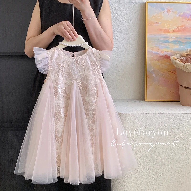 2025夏“七月花都系列”女童公主蝴蝶结网纱蓬蓬裙tutu裙25X079