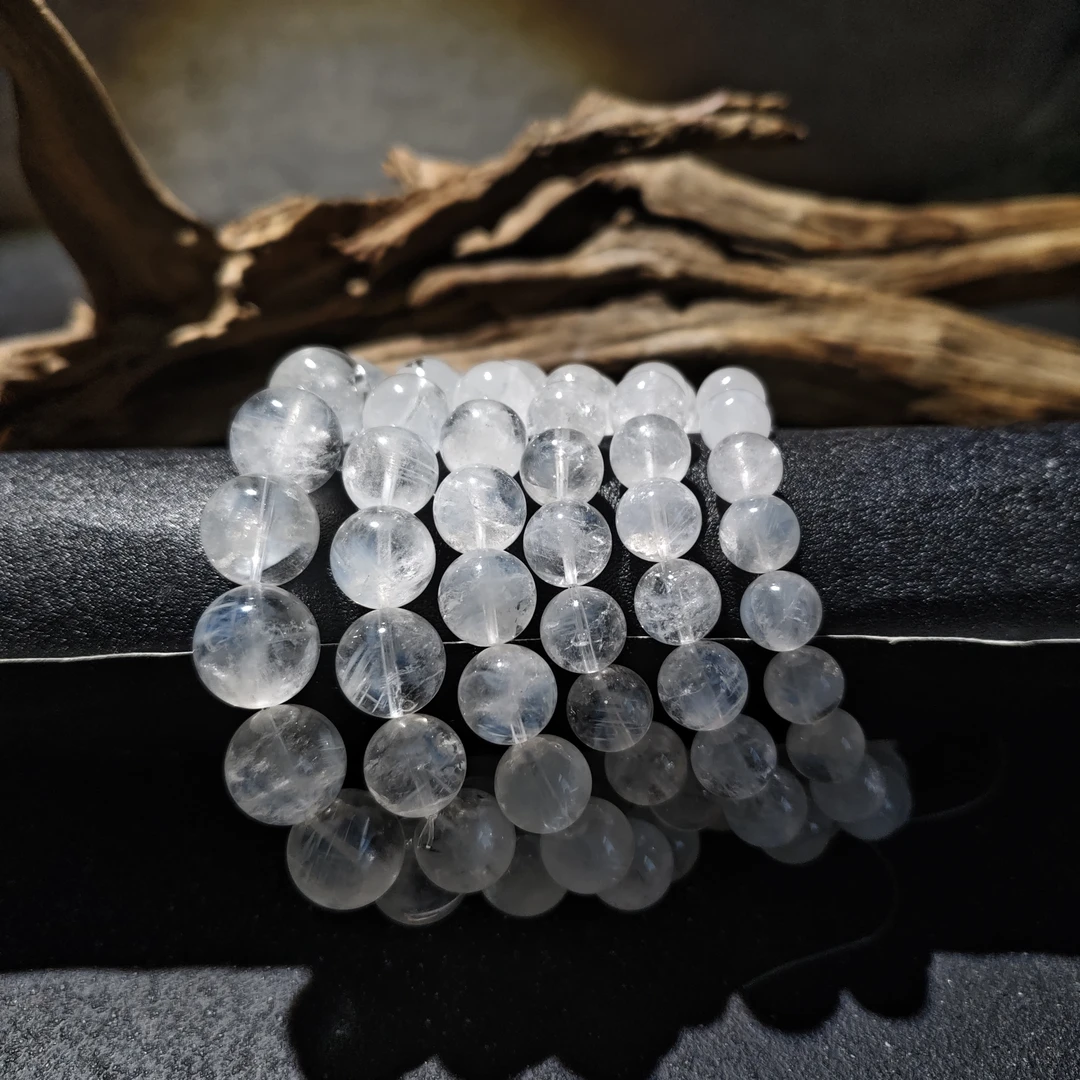 【黑胖珠宝】H0947 天然水晶蓝针手链 多样性发其一