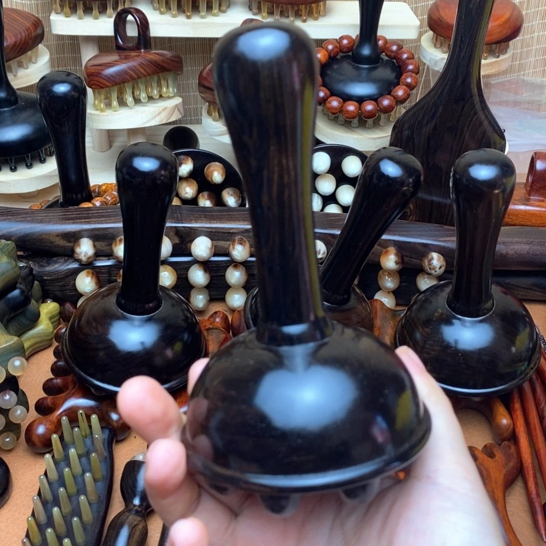 紫光檀大铃铛牛角