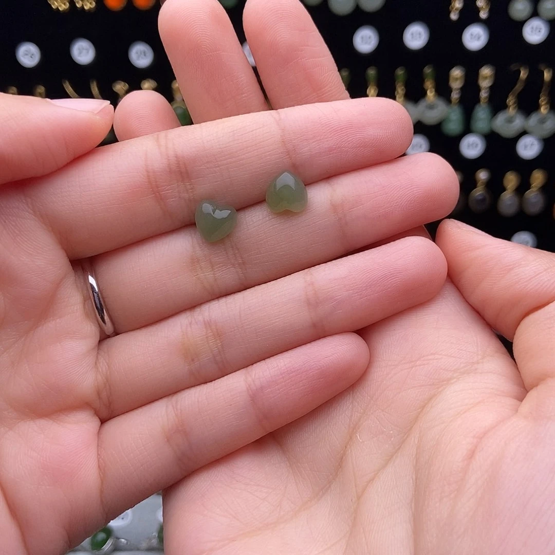 和田玉（碧玉）银S925镶嵌吊坠(不含链)