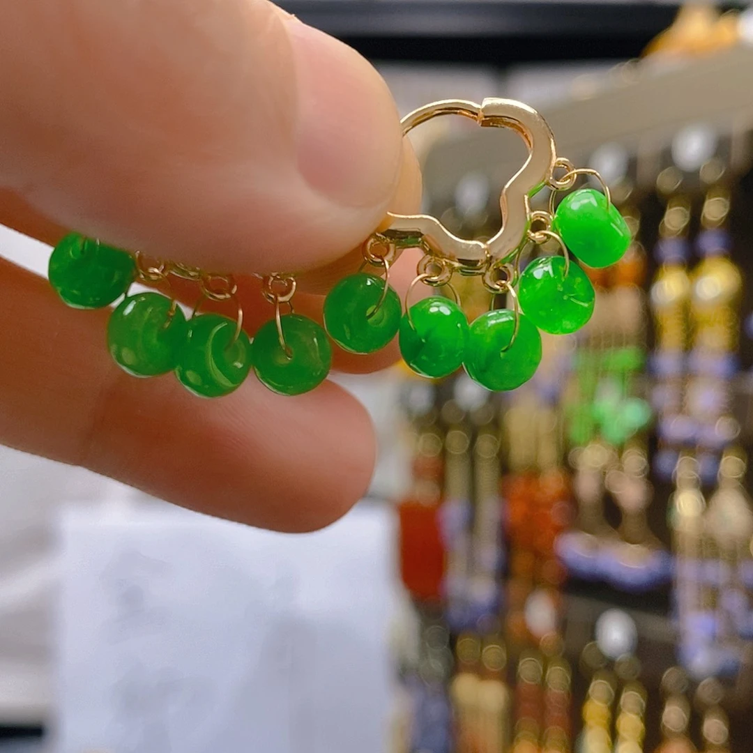 翡翠未镶嵌耳饰翡翠