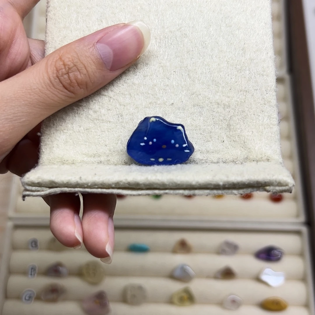 大理石磁石蓝色眼睛猫猫头