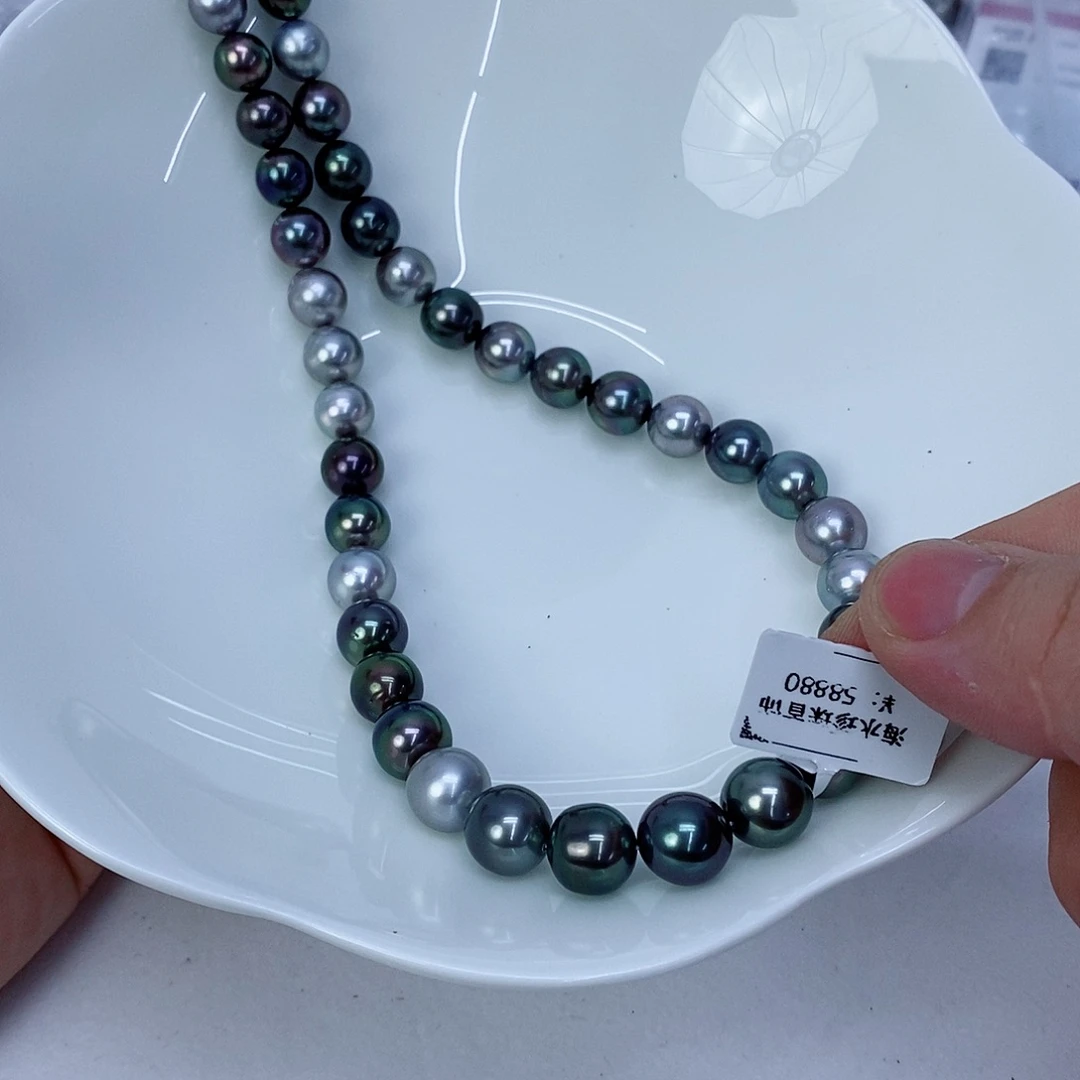 海水珍珠银S925镶嵌颈饰
