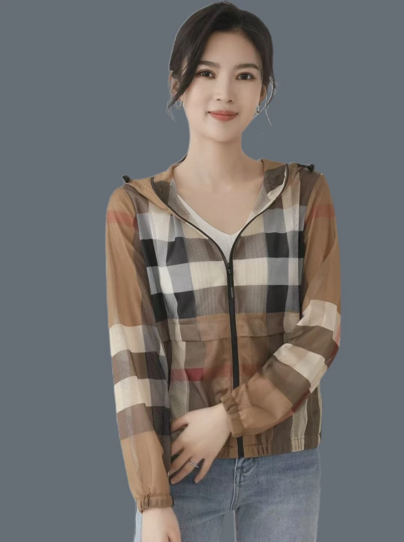 【6】春上新 单层连帽女式防晒衣外套-A61