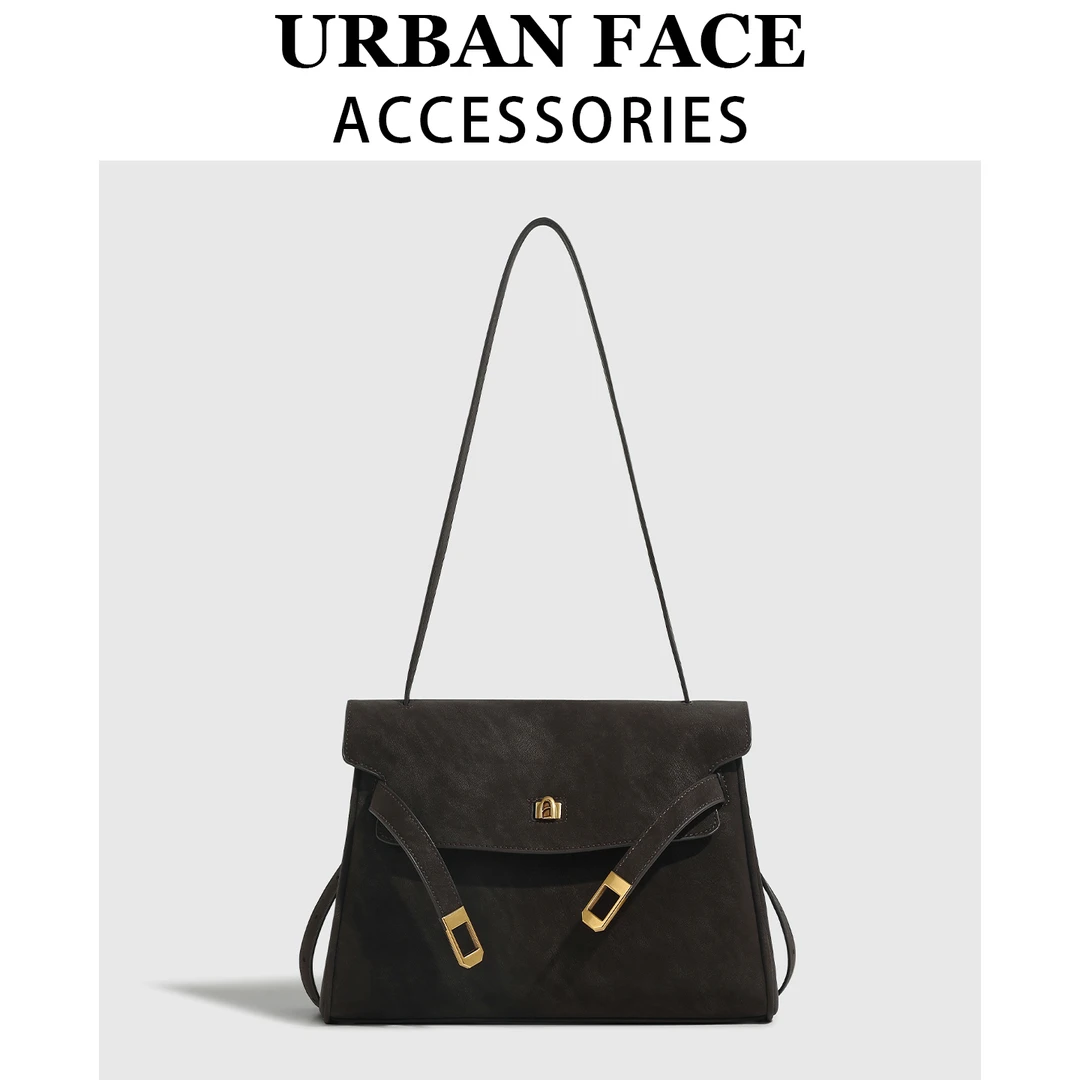 【赵露思同款】URBAN FACE超火高级感邮差包复古百搭大容量凯莉包女