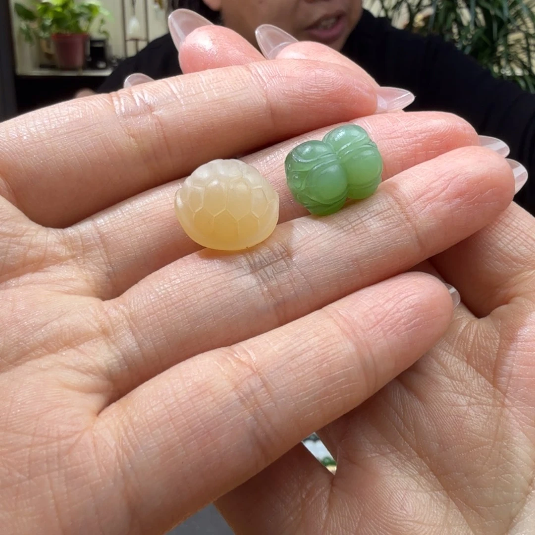 和田玉挂件未镶嵌花**康