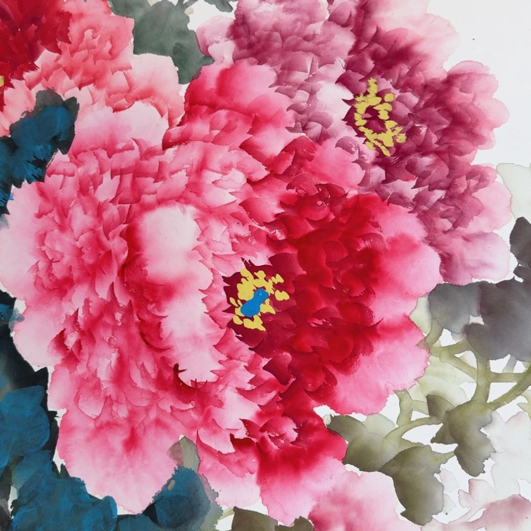 国画国画作品纯手绘山水花鸟