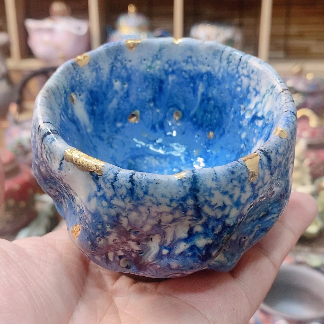 粗陶志野柴烧茶器