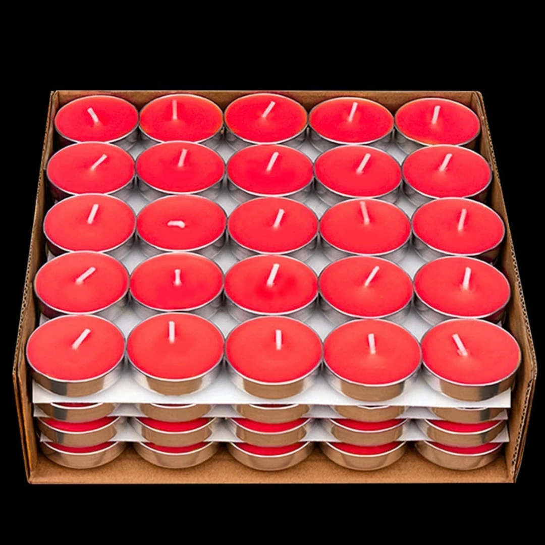 无味蜡烛家用无烟酥油灯长明灯环保铝壳红烛蜡烛灯佛供灯家用油灯