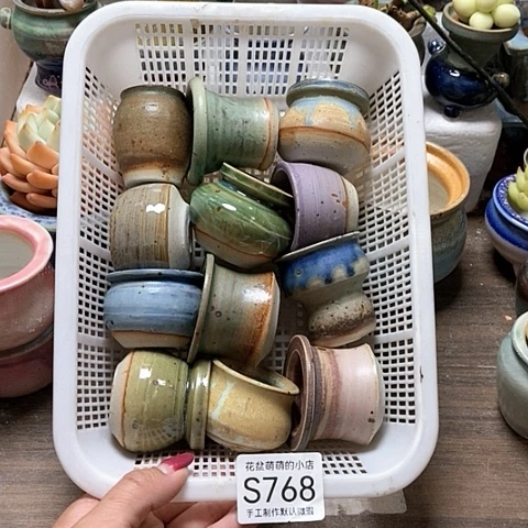 紫砂花盆768微瑕品口径3到4左右
