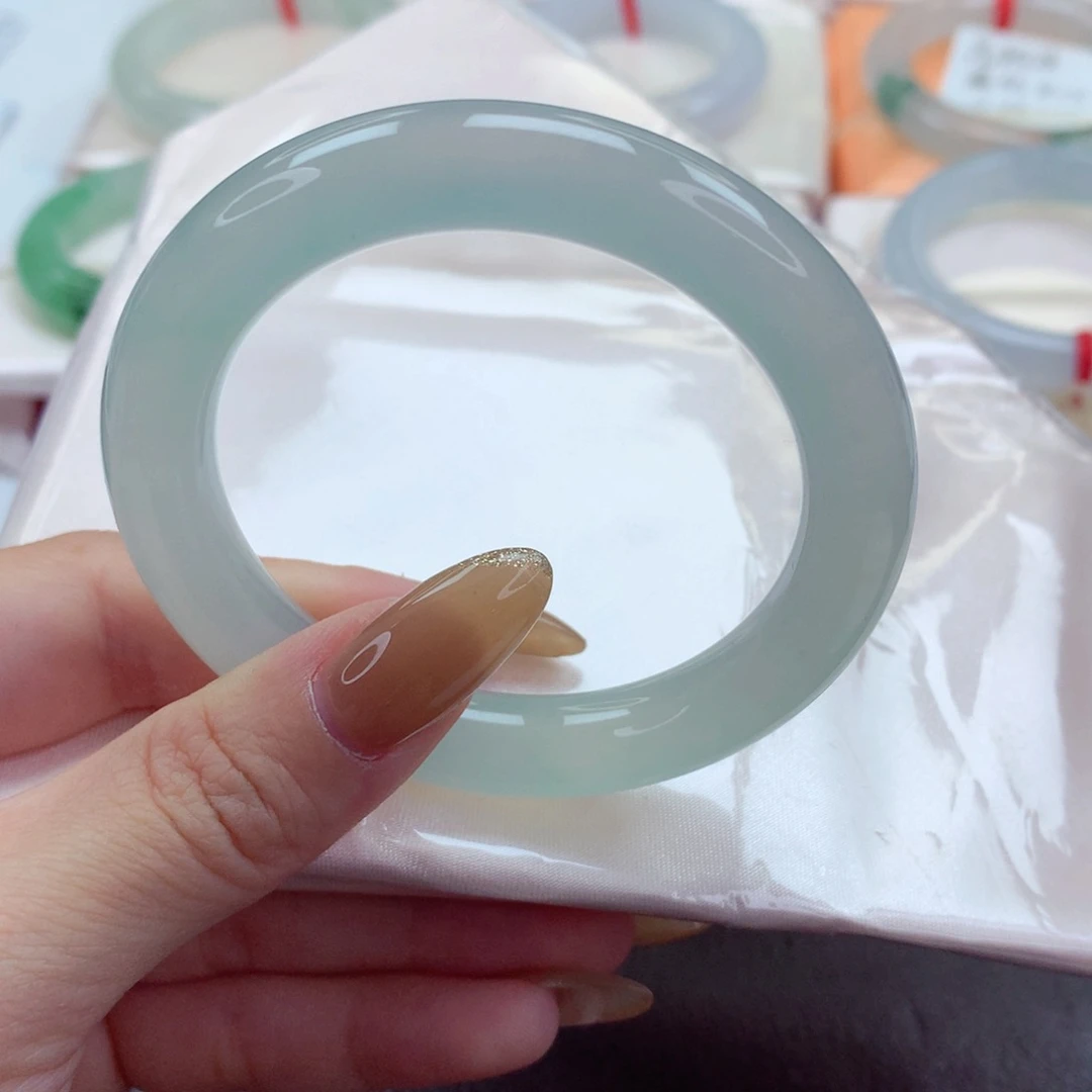 未镶嵌手镯翡翠9942晴水出芙蓉 0毛孔0瑕疵