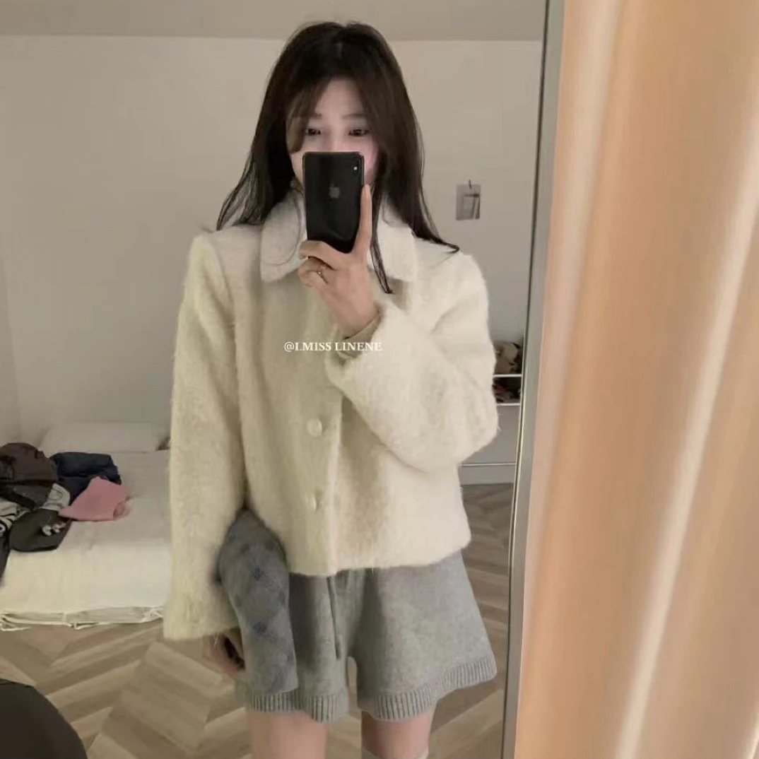 imiss@60929 夹羽款～冬日氛围感奶呼呼翻领短外套（衣长55左右