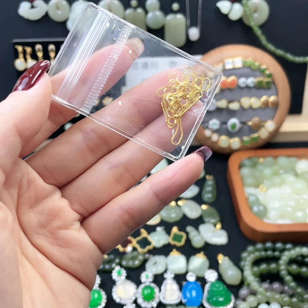 和田玉（糖玉）颈饰银S925镀金镶嵌