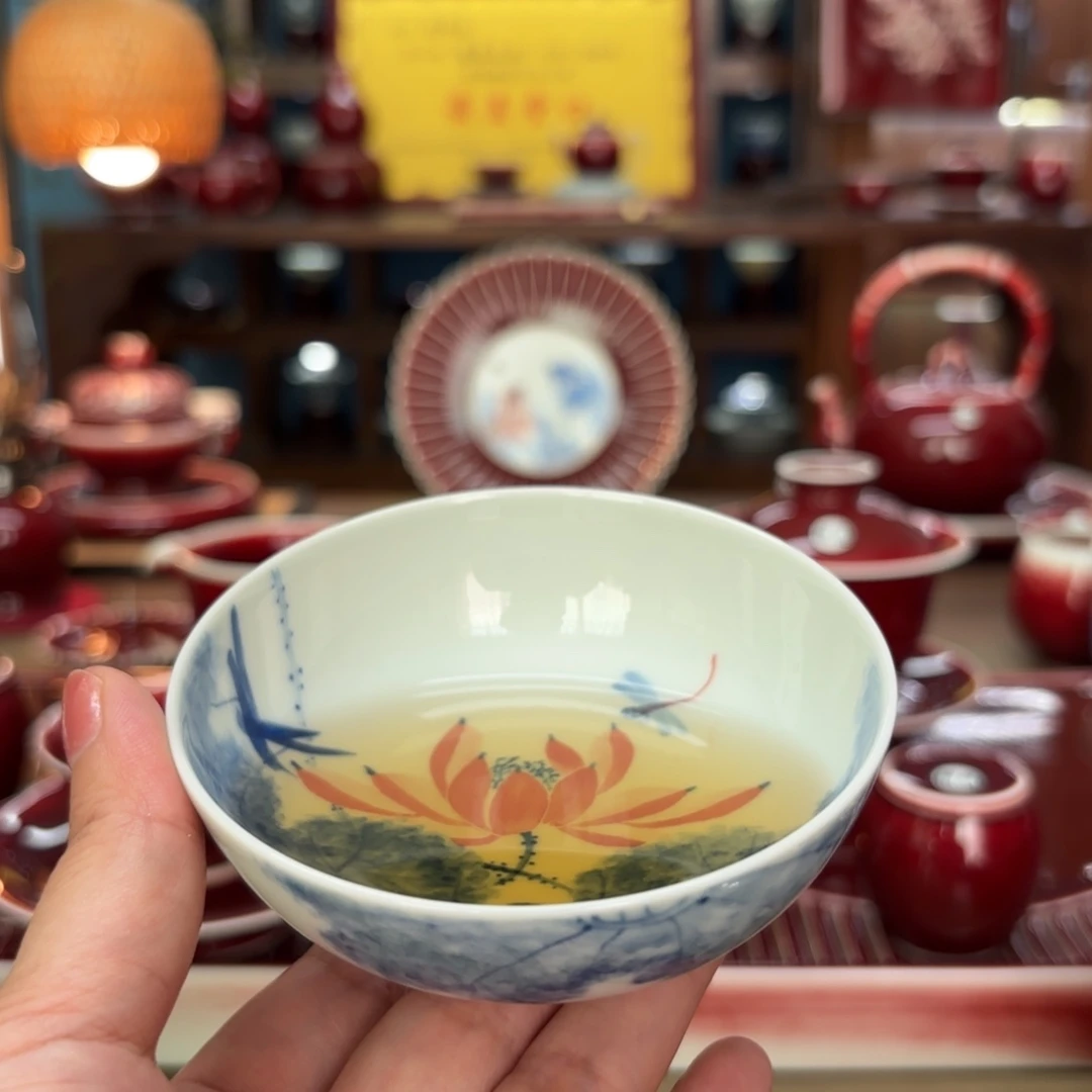 闻轩坊柴窑 荷花普洱杯